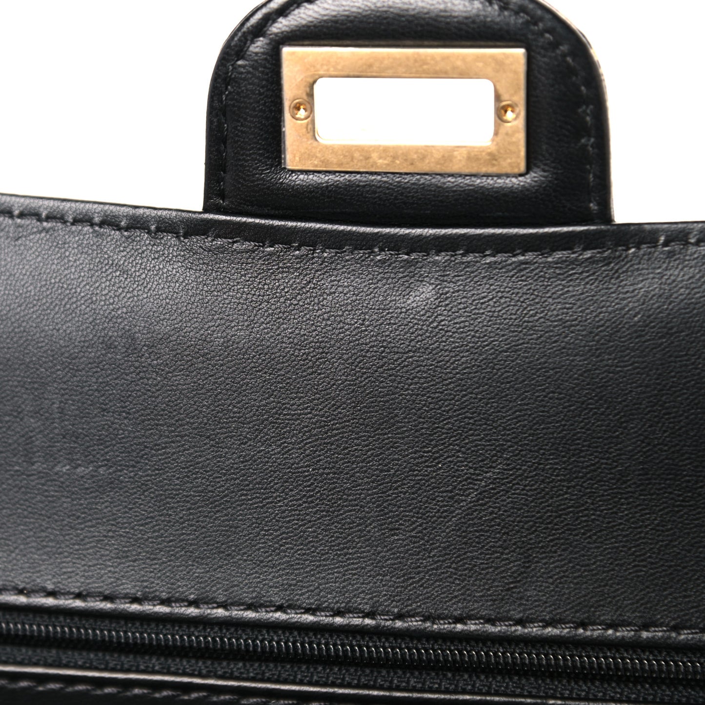Calfskin Crocodile Embossed Graffiti 2.55 Cocodile Reissue 225 Flap Black Gold