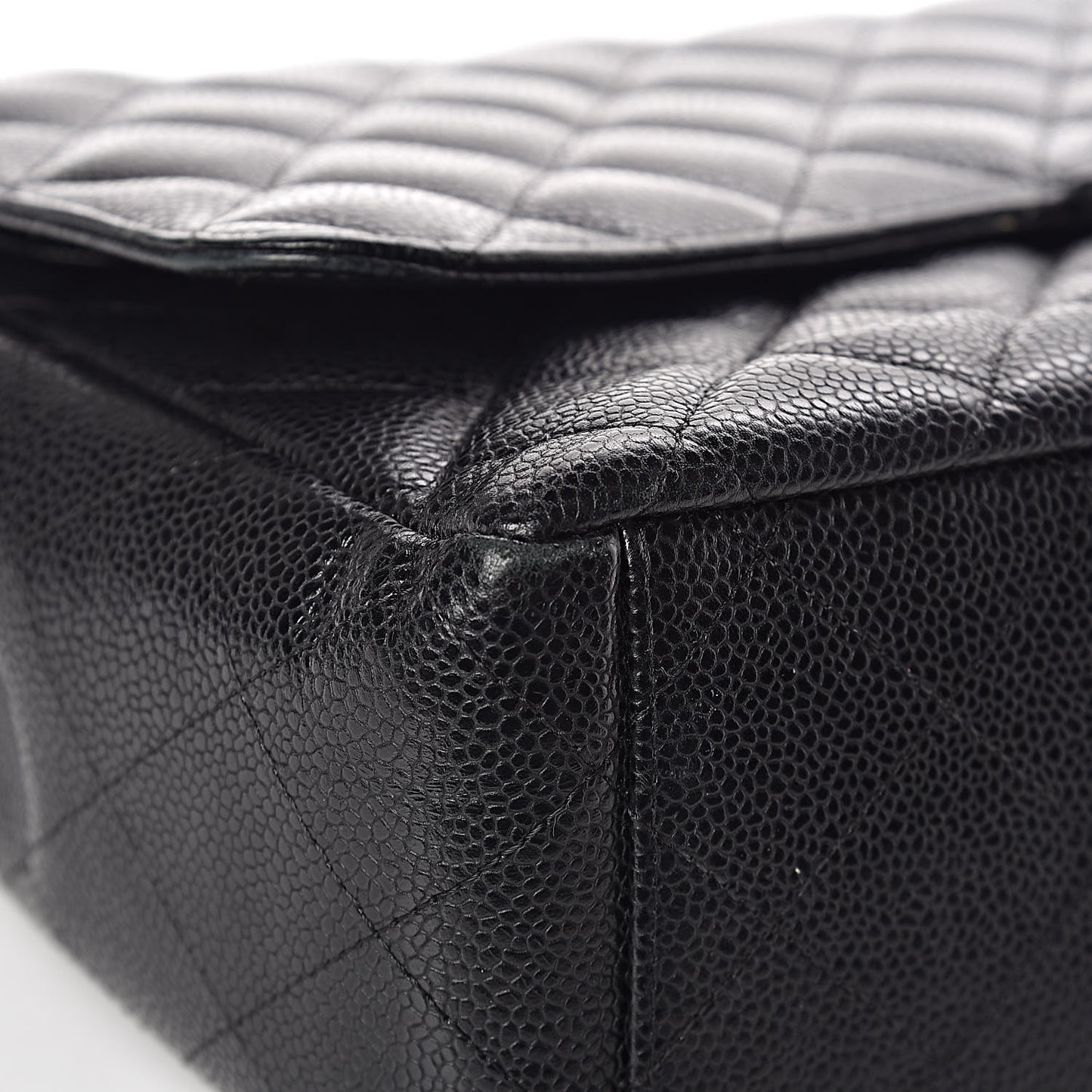 Caviar Quilted Maxi Double Flap Black