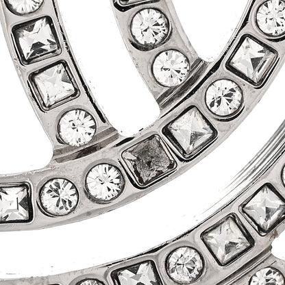 Chanel Metal Baguette Crystal CC Cuff Silver 5 of 6