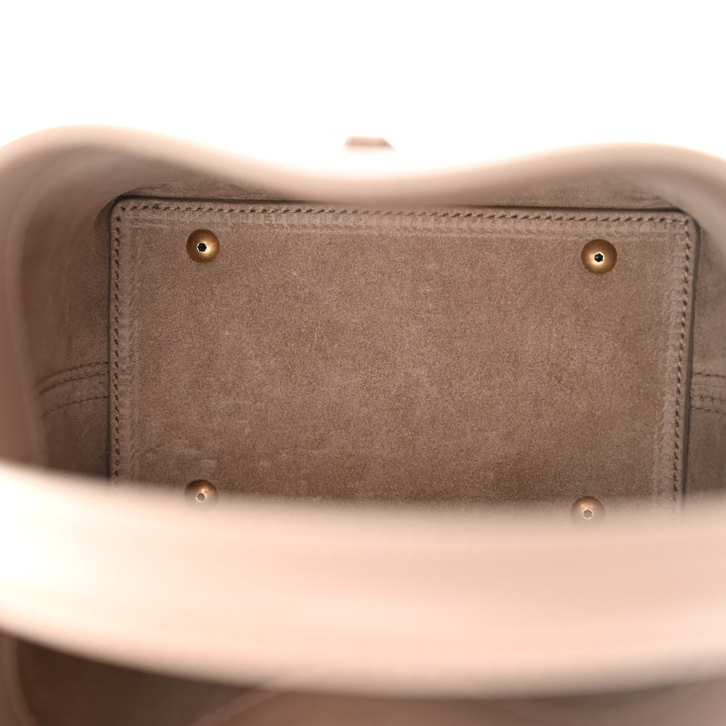 Shiny Calfskin Le 37 Mini Bucket Bag Dark Beige