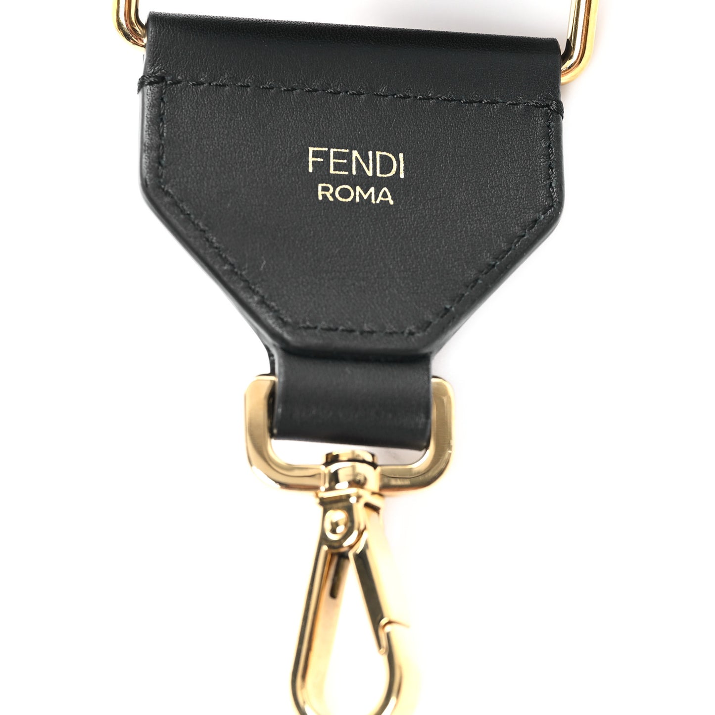 Jacquard Ribbon Vitello King FF Adjustable Strap You Fango Marrone Black
