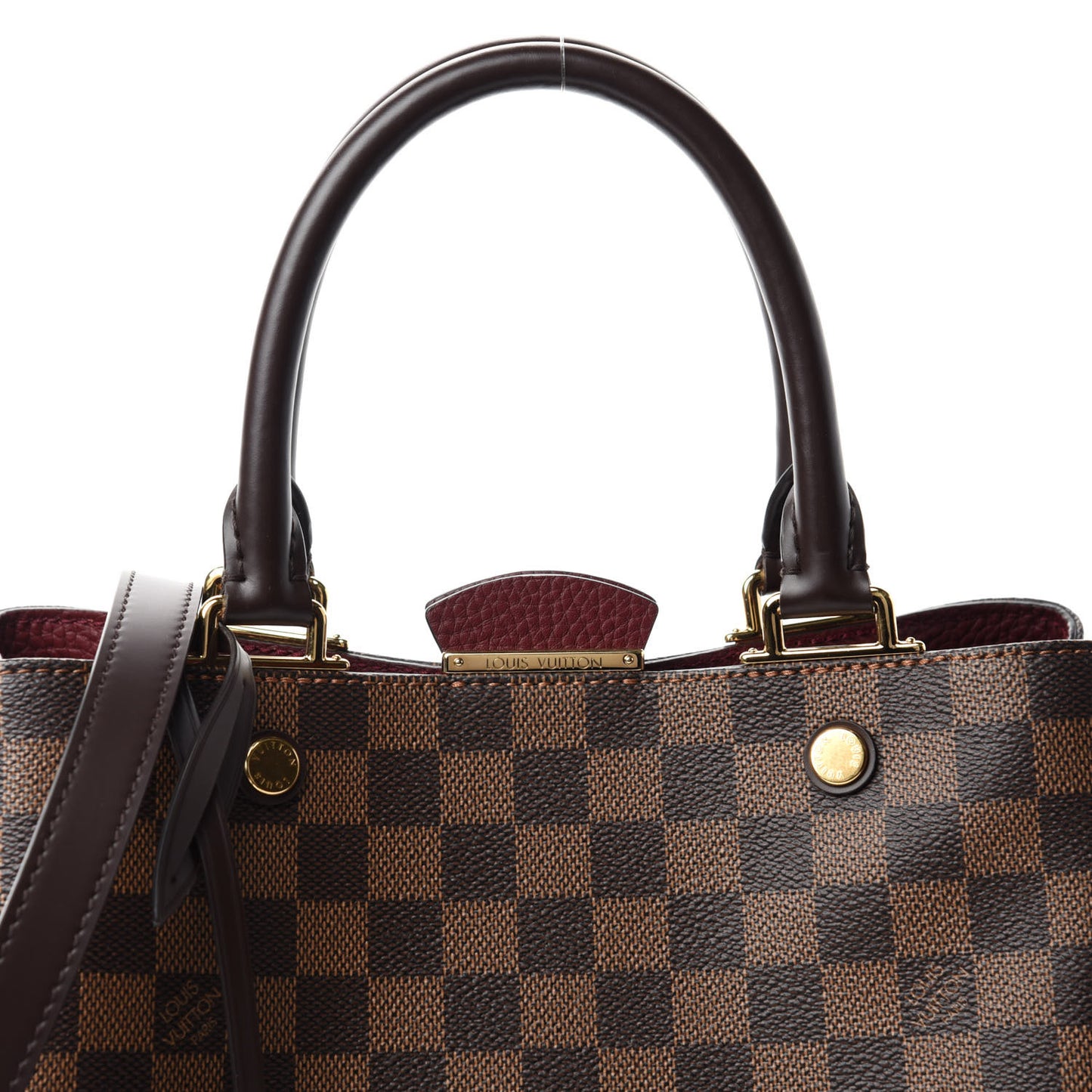 Damier Ebene Cuir Taurillon Brittany Bordeaux