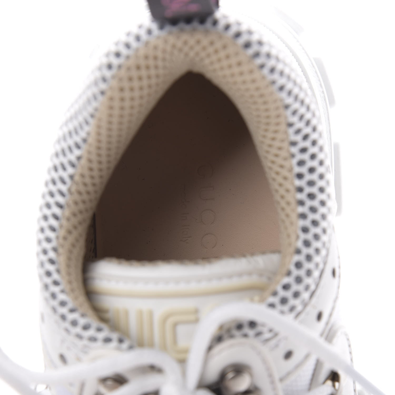 Gucci X SEGA Mesh Calfskin Suede Womens Flashtrek Sneakers 35 Great White 7 of 9