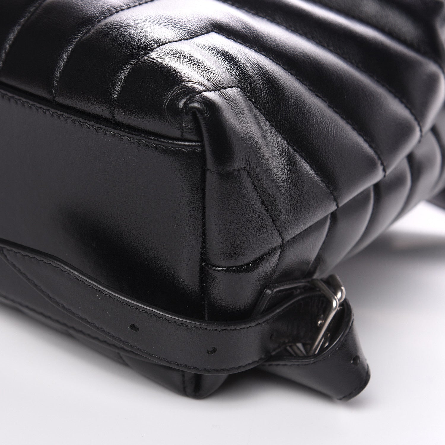 Saint Laurent Calfskin Y Quilted Monogram Small Loulou Backpack Black 10 of 10