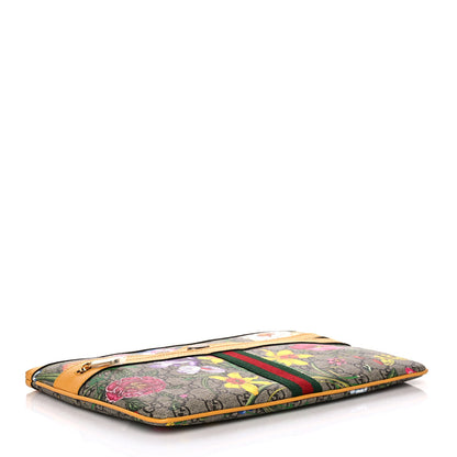 Gucci GG Supreme Monogram Flora Large Ophidia Pouch Clutch Beige Multicolor Crop 4 of 10