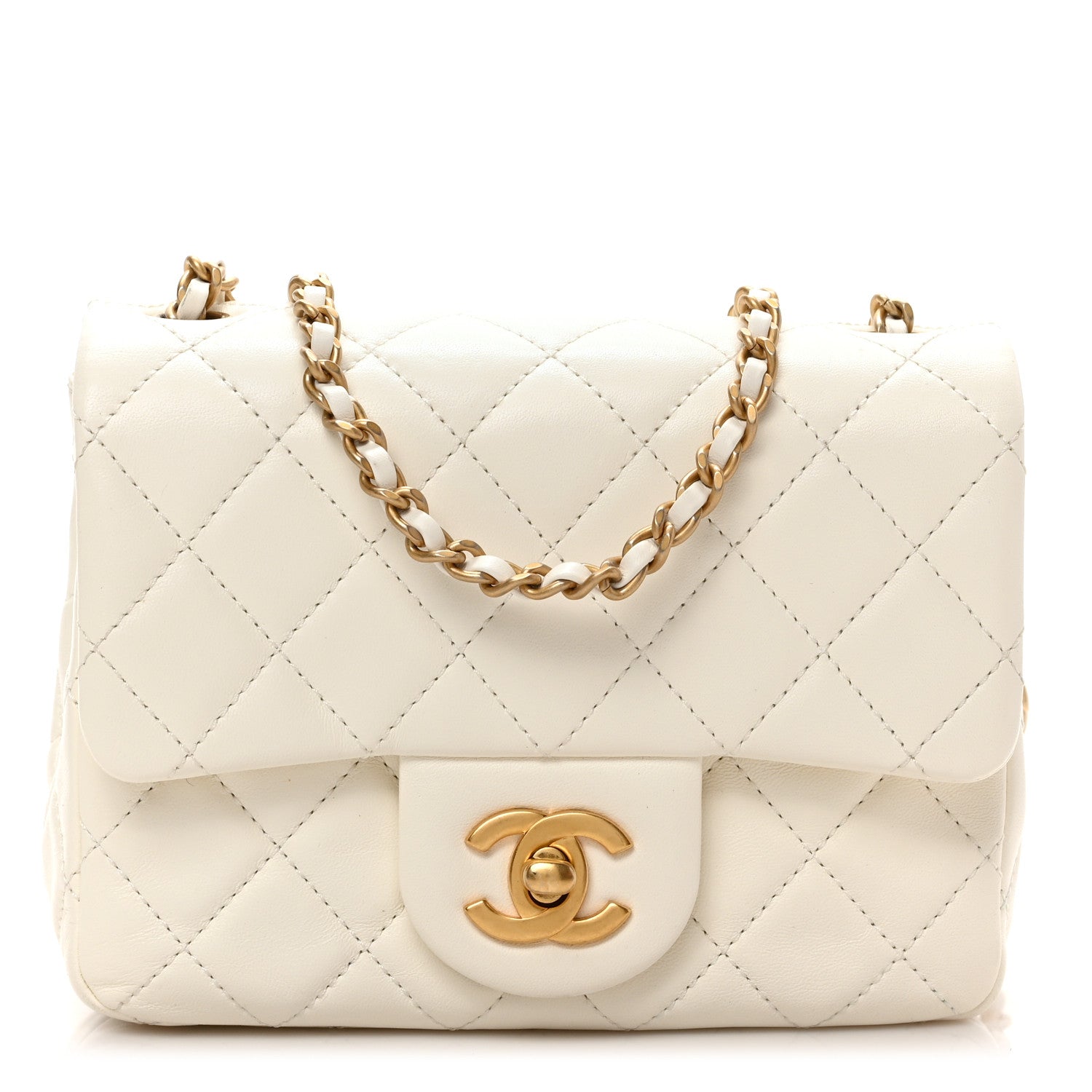 Chanel Lambskin Quilted Mini Pearl Crush Flap White 1 of 10