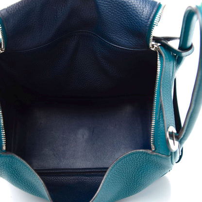Hermes Taurillon Clemence Verso Lindy 30 Bleu Izmir Blue Saphir 5 of 12