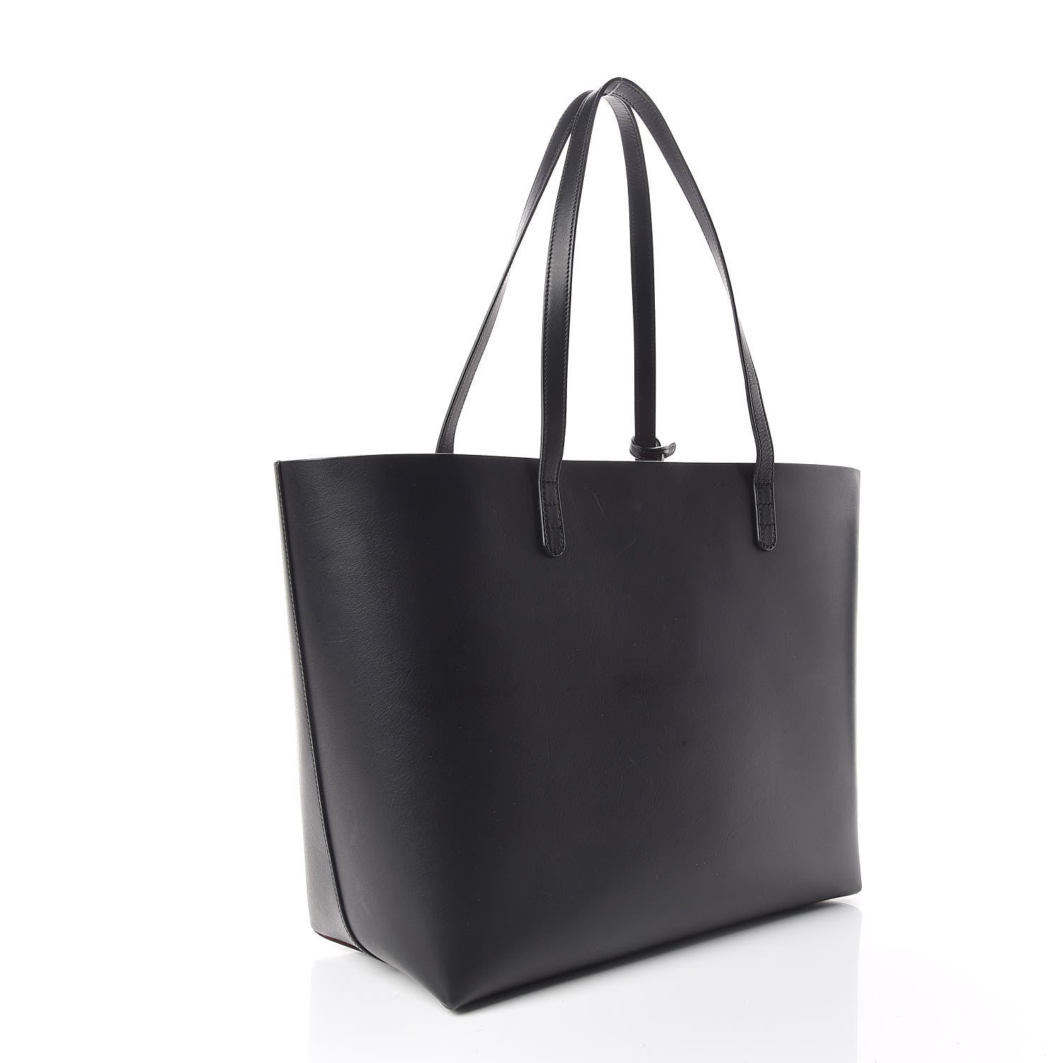 Mansur Gavriel Calfskin Large Shopping Tote Black Flamma 4 of 12