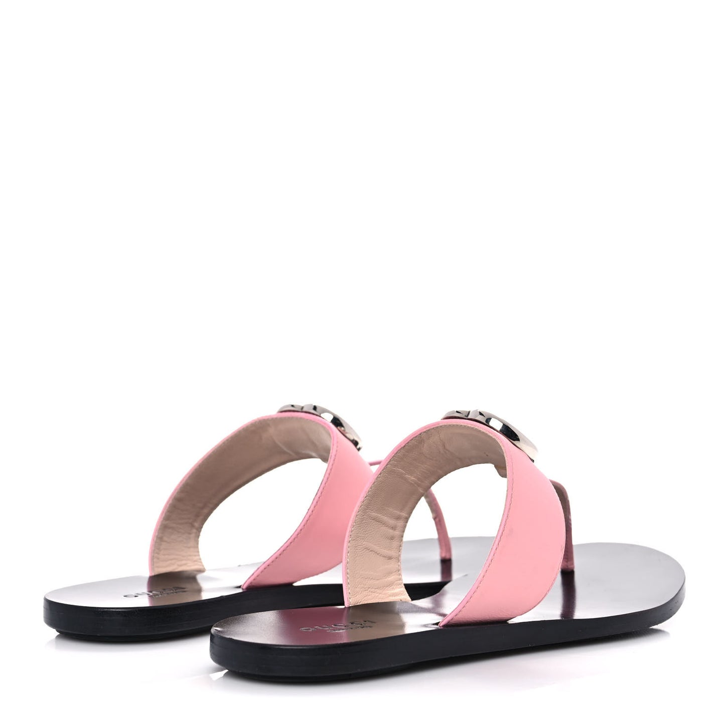 Calfskin GG Marmont Thong Sandals 36 Wild Rose
