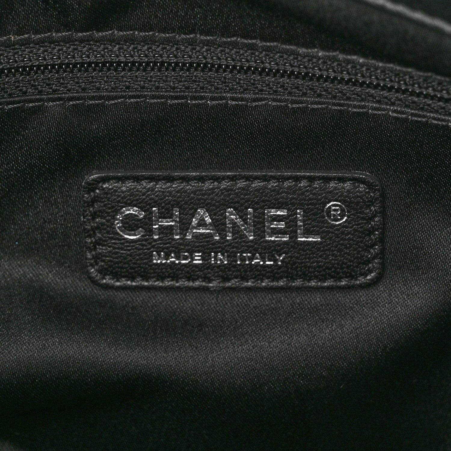 Chanel Sequin Striped Mademoiselle Tote Black Silver 5 of 9