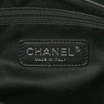 Chanel Sequin Striped Mademoiselle Tote Black Silver 5 of 9