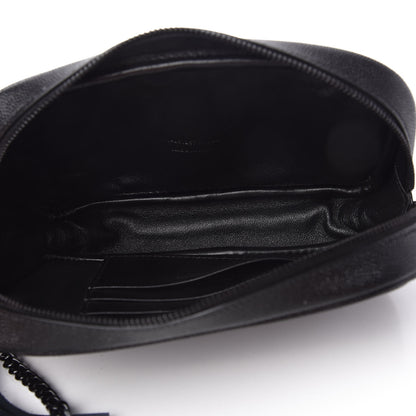 Saint Laurent Grain De Poudre Matelasse Monogram Mini Lou Camera Bag Black 5 of 10