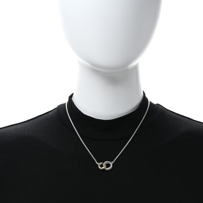 David Yurman Sterling Silver 18K Yellow Gold Belmont Pendant Necklace 2 of 4