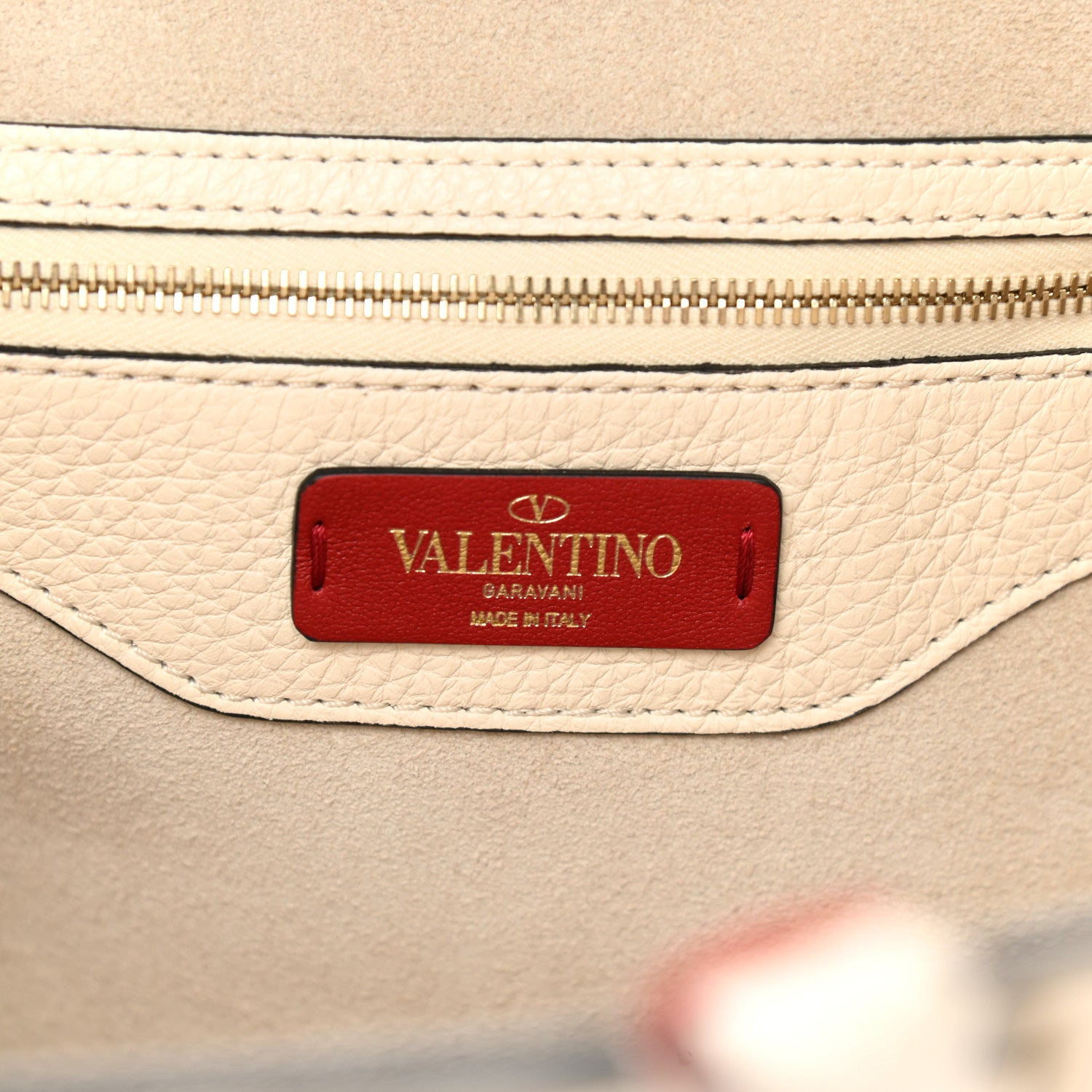 Valentino Garavani Grained Calfskin Small Rockstud Shoulder Tote Light Ivory 6 of 12