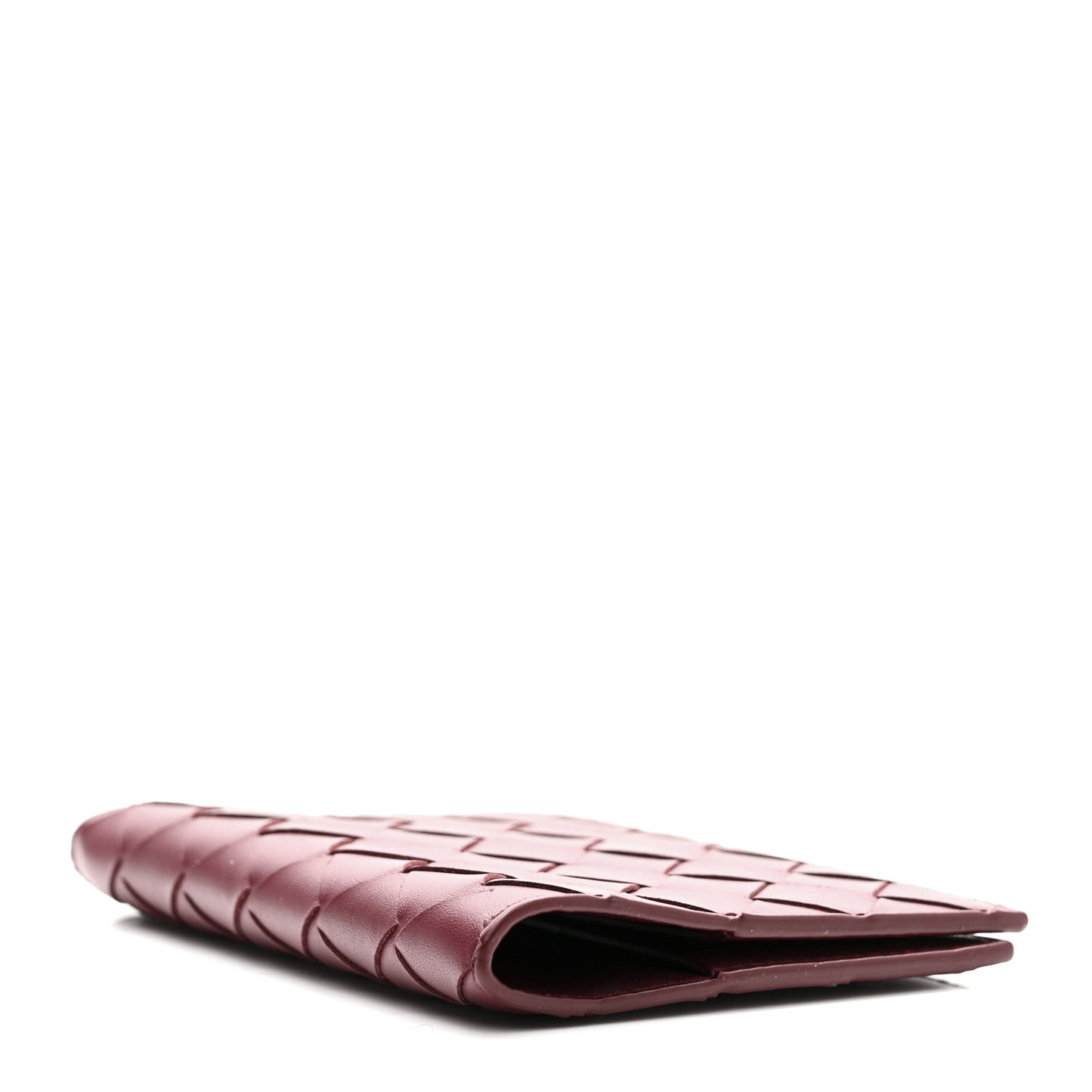 Nappa Intrecciato Passport Case Bordeaux