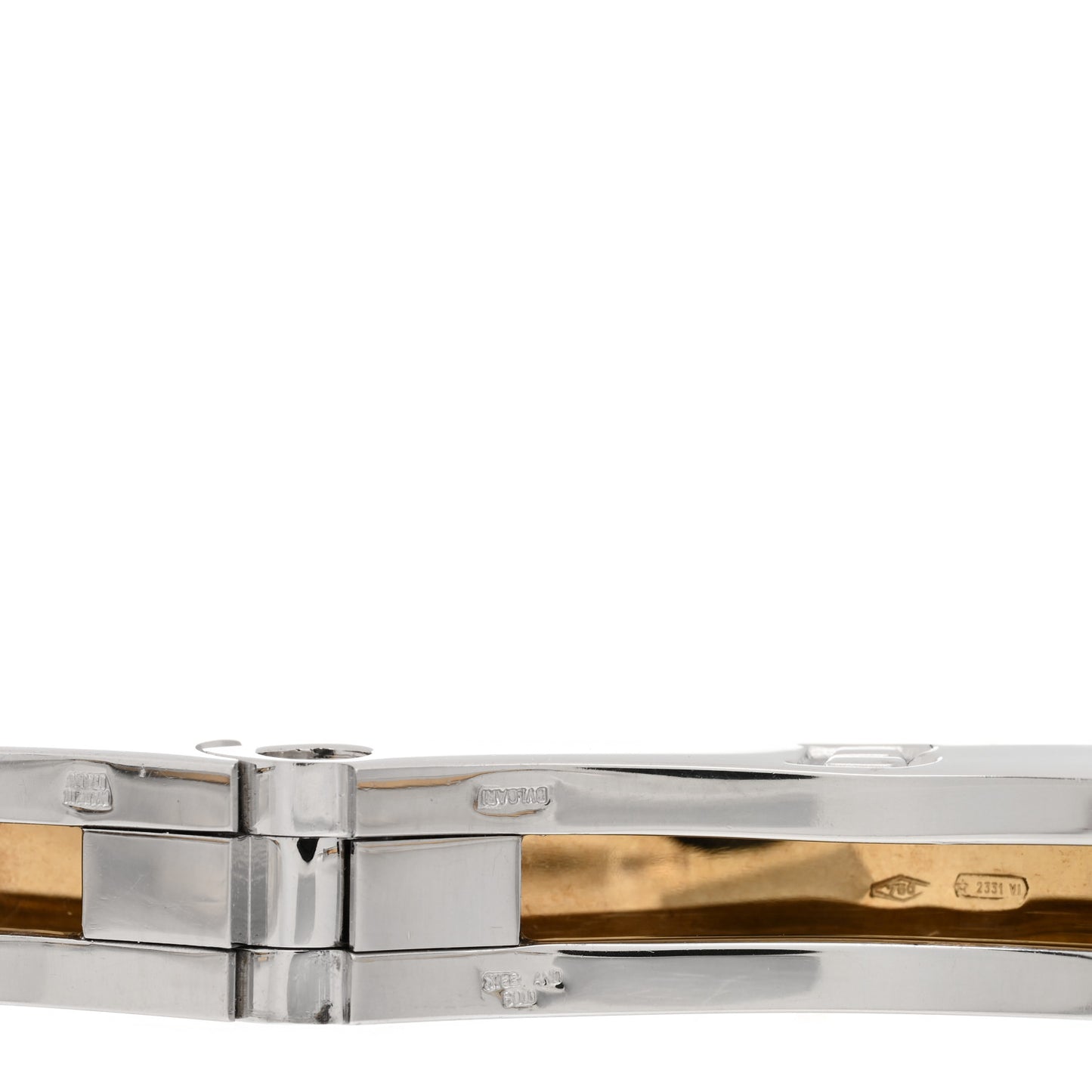 18K Yellow Gold Stainless Steel B.Zero1 Bangle Bracelet