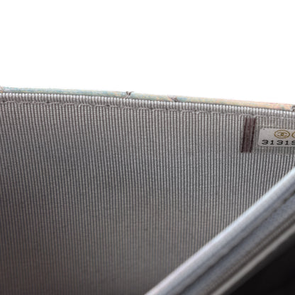 Chanel Iridescent Goatskin Quilted Wallet On Chain WOC Silver 10 of 12