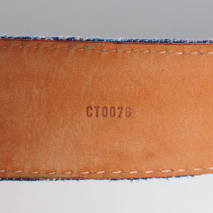 Louis Vuitton Monogram Denim Belt 80 32 Blue 6 of 7