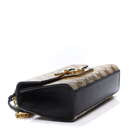 Gucci GG Supreme Monogram Bees Small Padlock Shoulder Bag Black 3 of 11