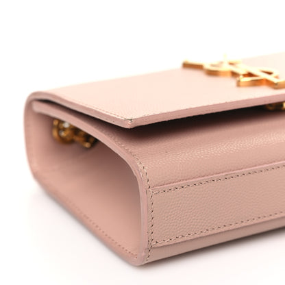 Saint Laurent Grain De Poudre Small Monogram Kate Satchel Pale Blush 9 of 10