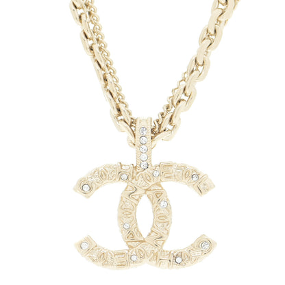 Chanel Crystal CC Multi Strand Chain Necklace Gold 4 of 7