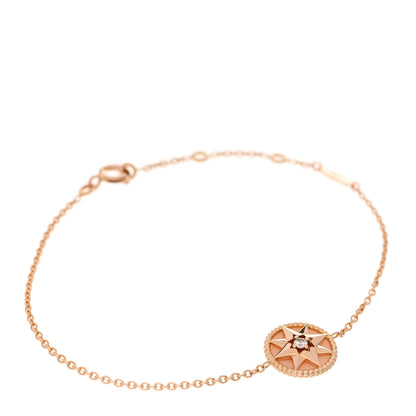 Christian Dior 18K Rose Gold Diamond Pink Opal Rose Des Vents Bracelet 1 of 3