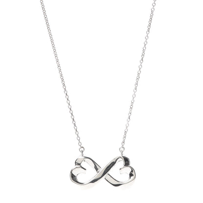 Tiffany Sterling Silver Paloma Picasso Double Loving Heart Pendant Necklace 1 of 5
