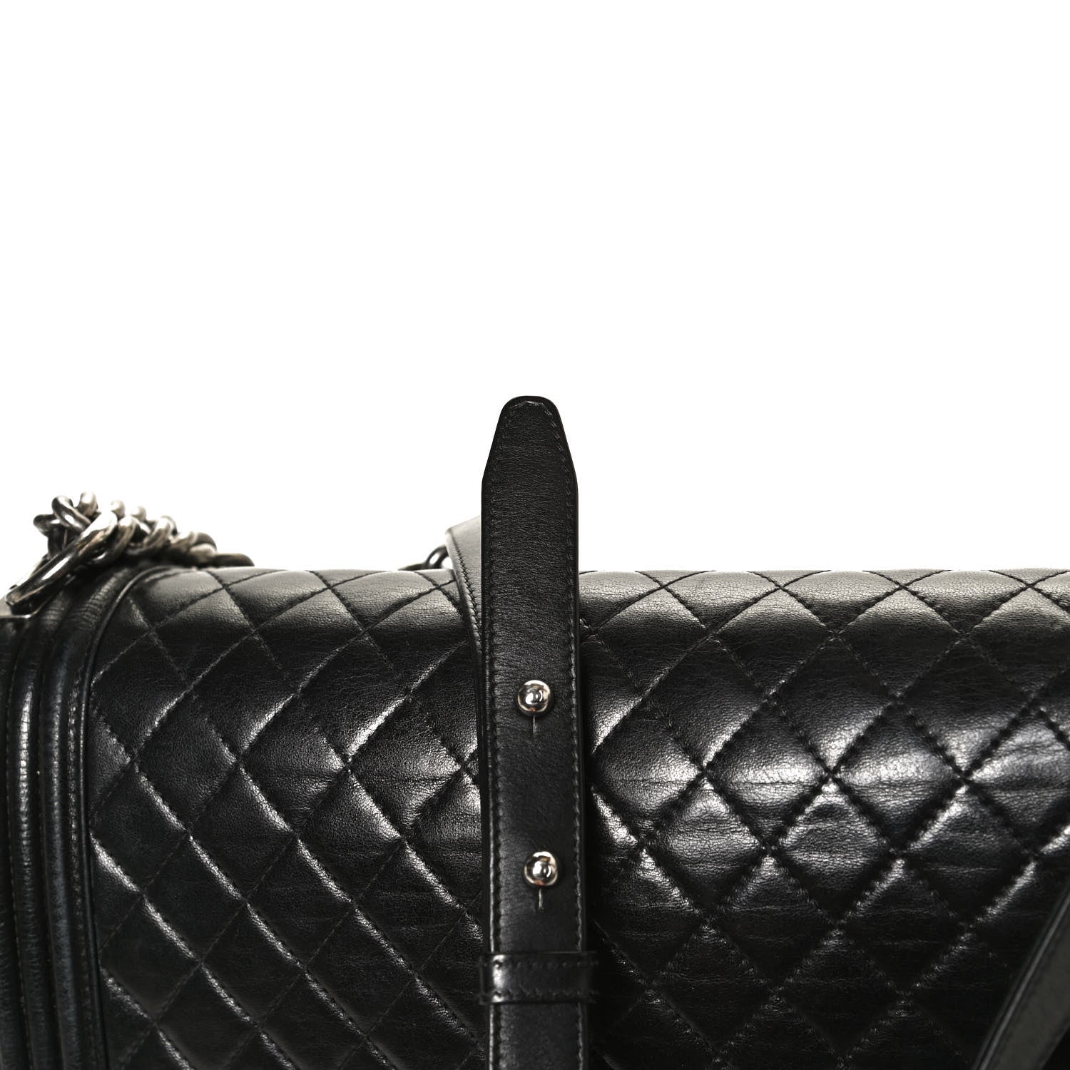 Chanel Lambskin Quilted Large Boy Flap Black 13 of 13