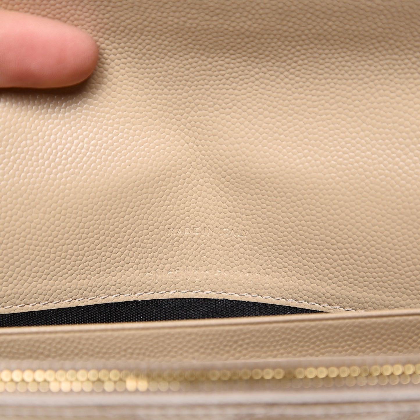 Grain De Poudre Matelasse Chevron Monogram Envelope Chain Wallet Nude Powder