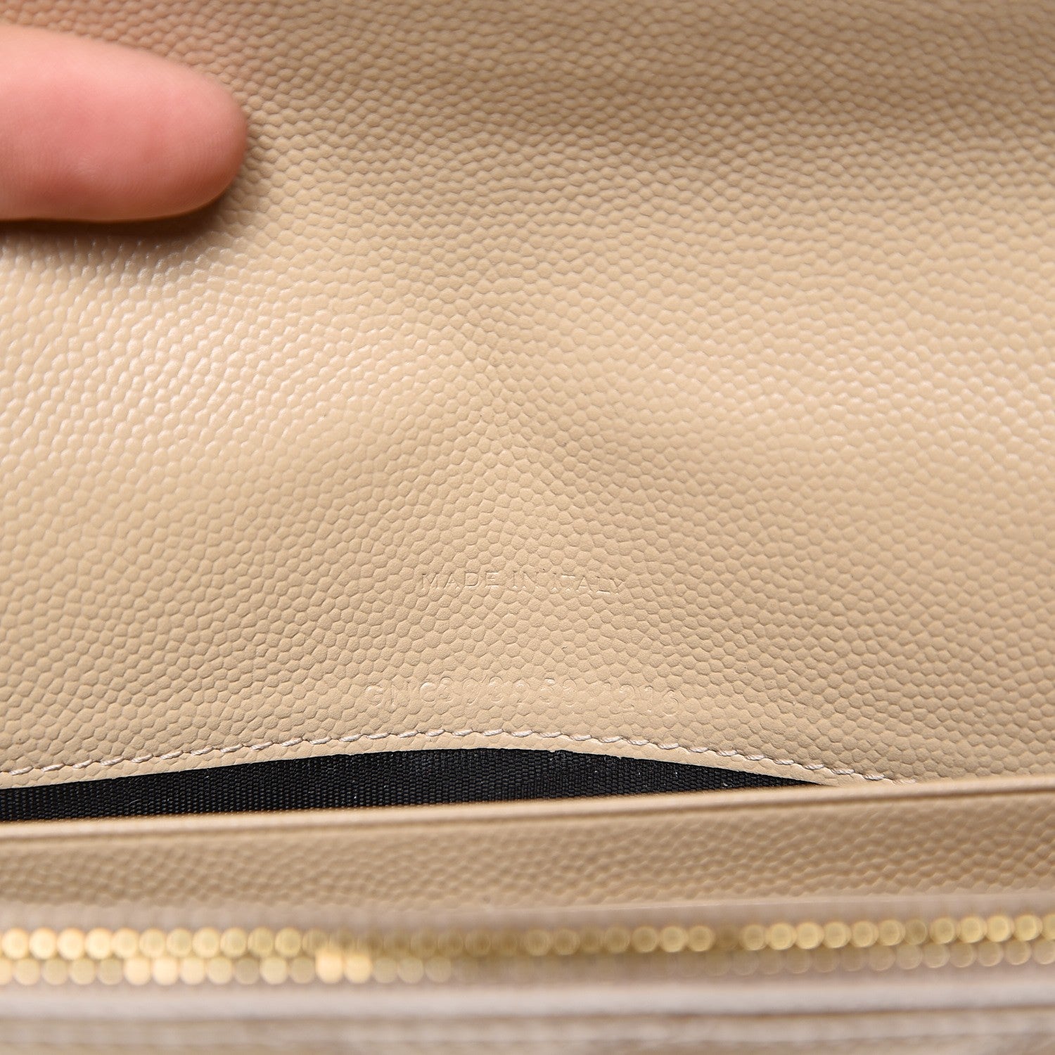 Saint Laurent Grain De Poudre Matelasse Chevron Monogram Envelope Chain Wallet Nude Powder 12 of 19