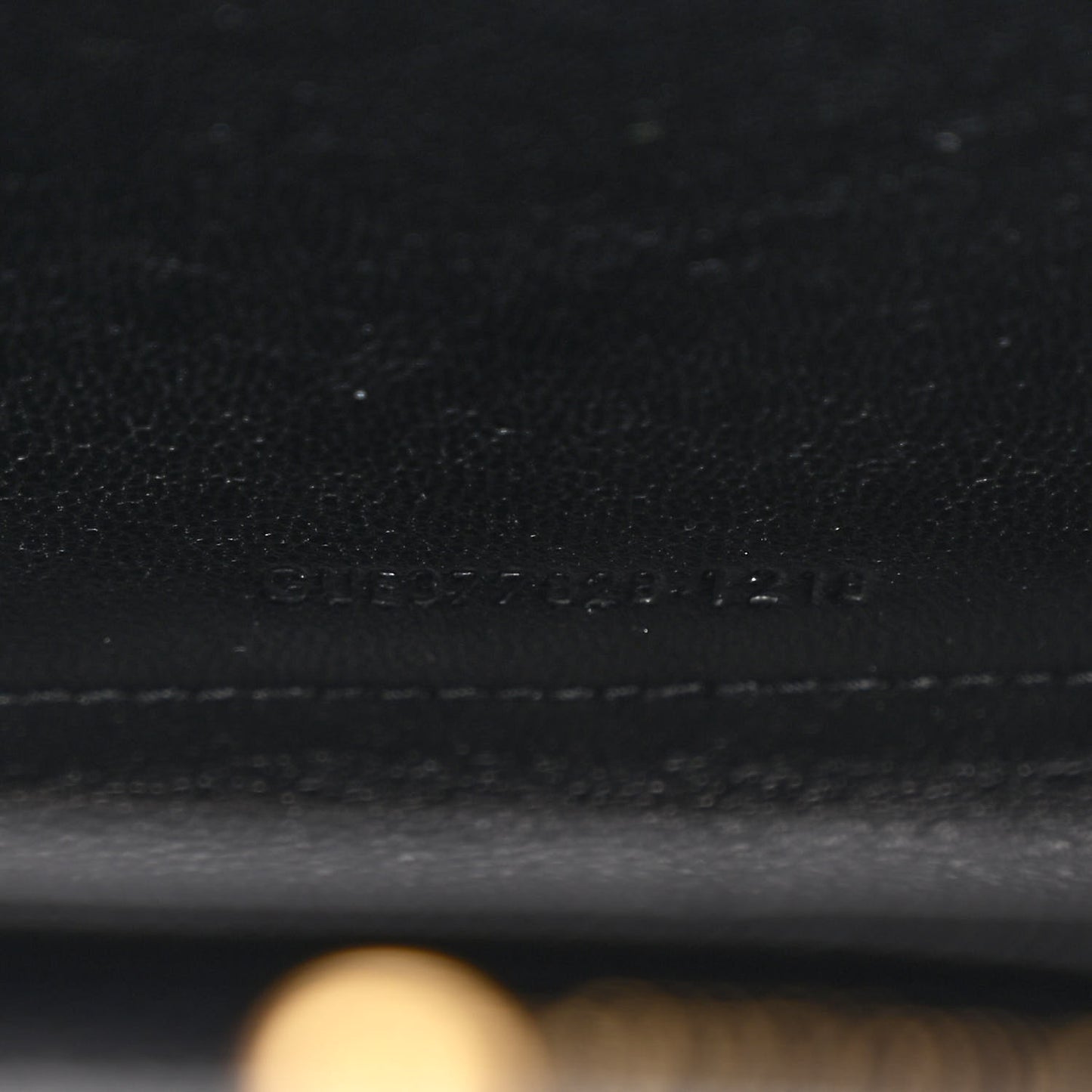 Grain De Poudre Matelasse Chevron Monogram Chain Wallet Black