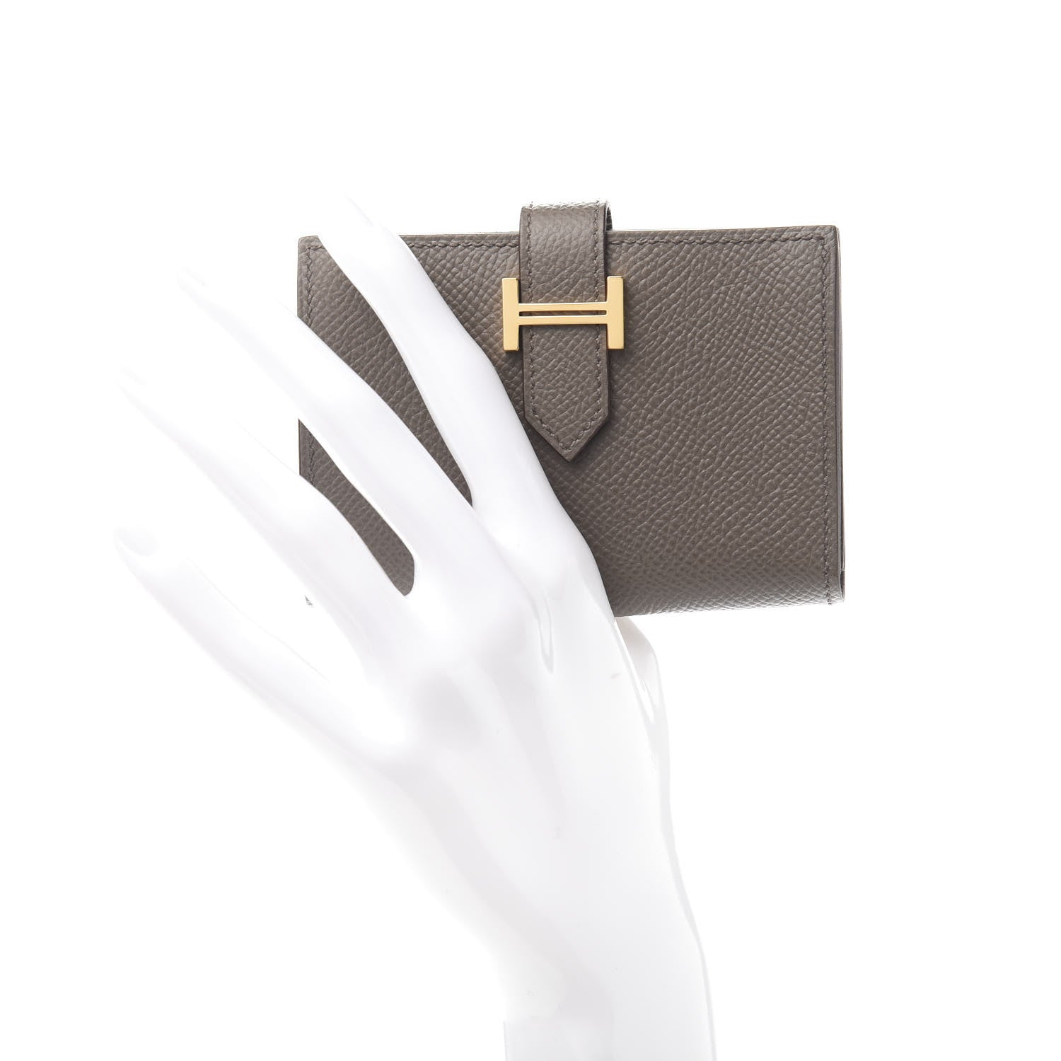 Hermes Epsom Bearn Card Holder Wallet Etain 2 of 9