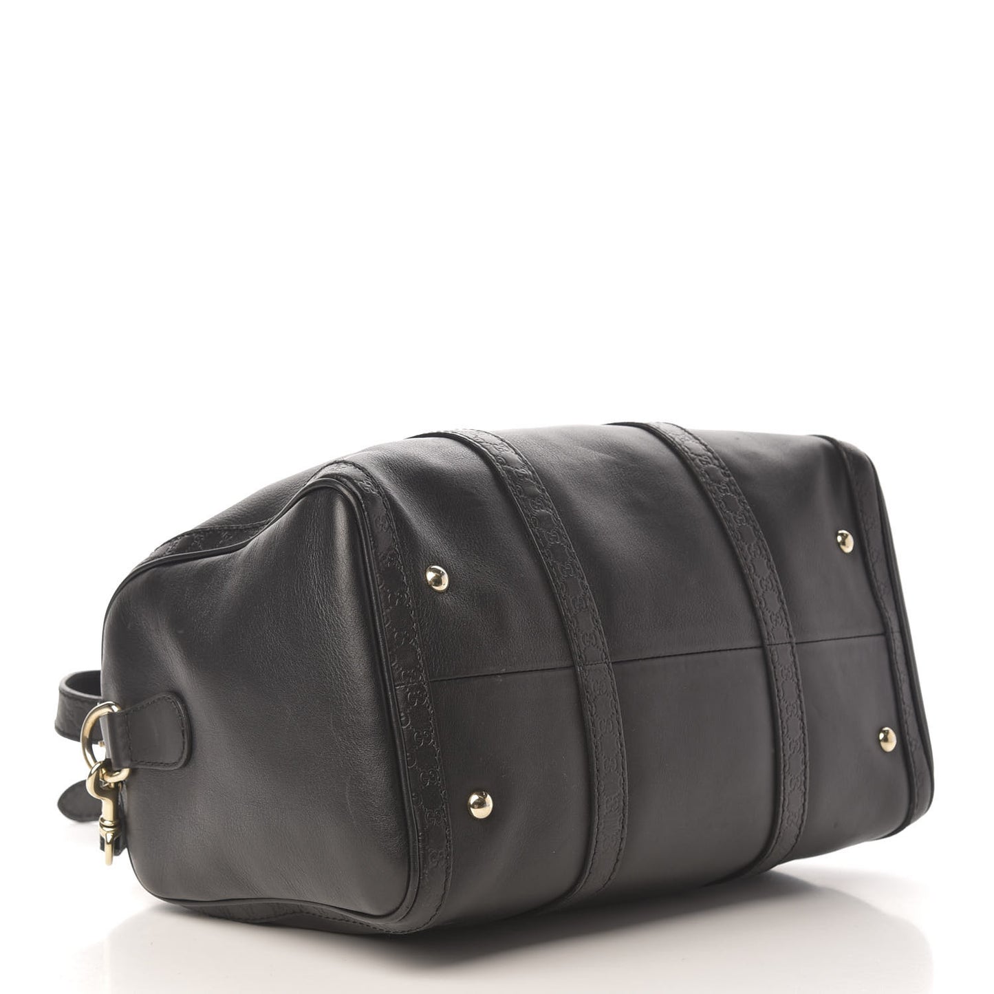 Calfskin Microguccissima Trim Medium Boston Black