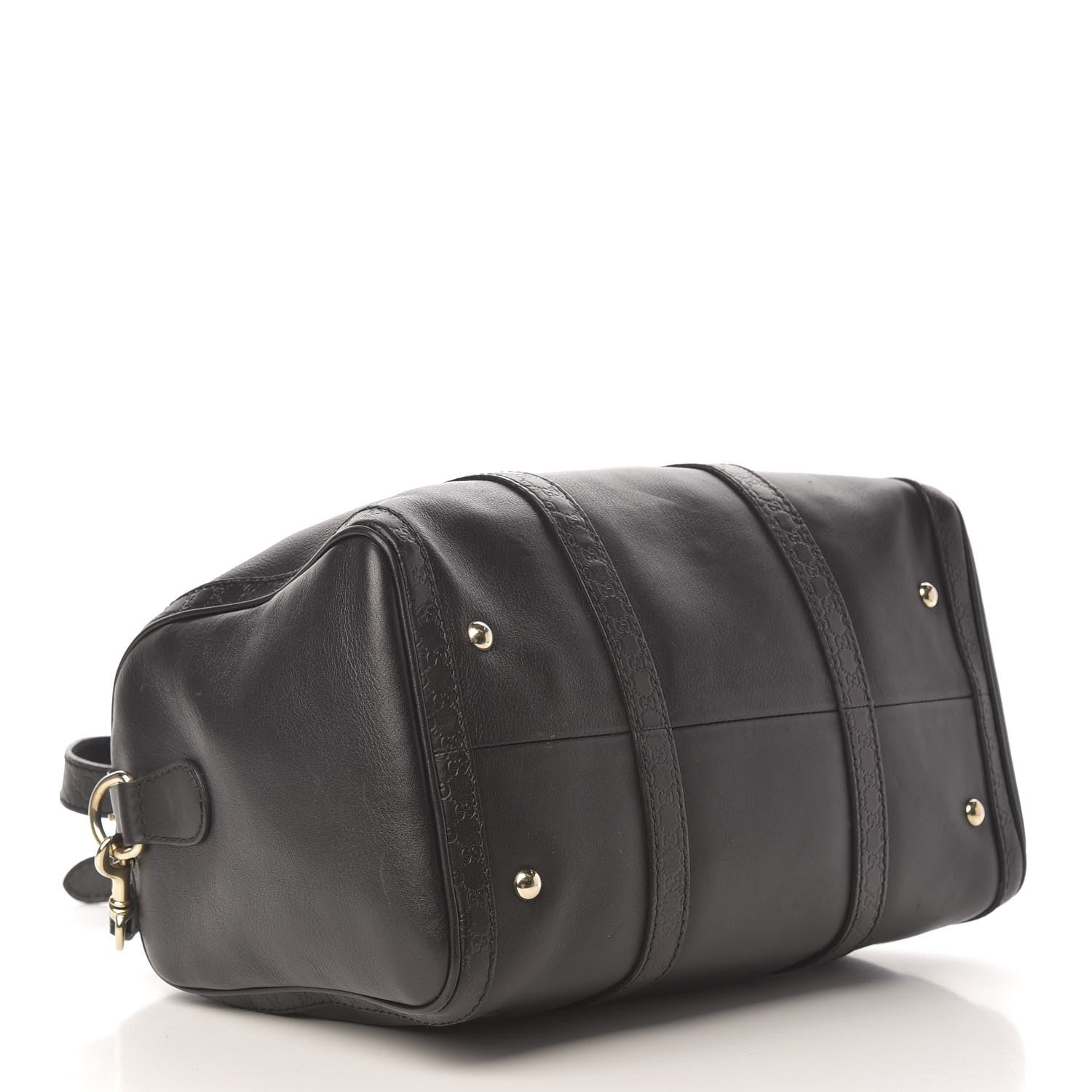 Gucci Calfskin Microguccissima Trim Medium Boston Black 4 of 9