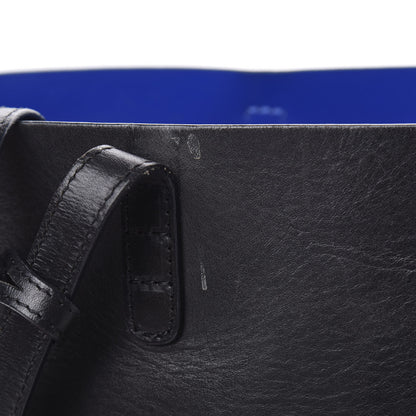 Mansur Gavriel Calfskin Large Shopping Tote Black Royal 18 of 22