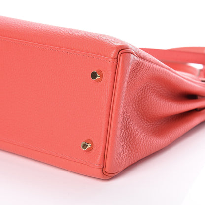 Hermes Taurillon Clemence Kelly Retourne 32 Rose Jaipur 36 of 36