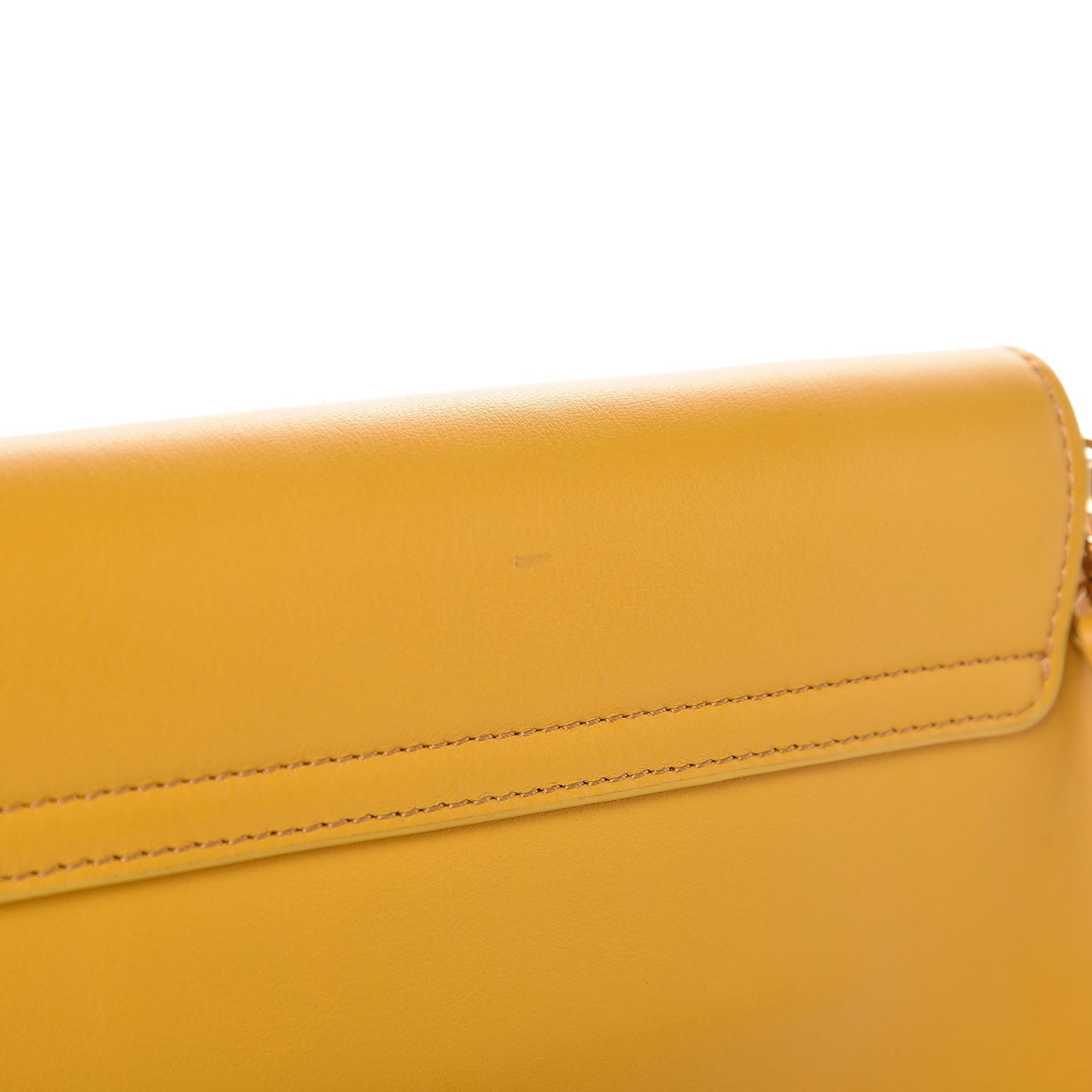 Chloe Calfskin Drew Bijou Clutch Ochre 9 of 10