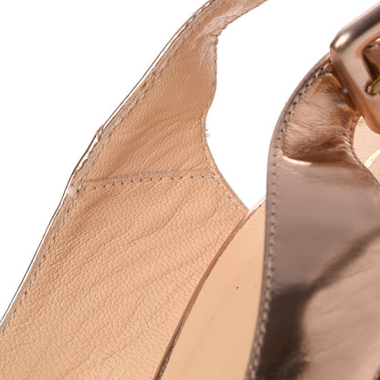 Christian Louboutin Specchio Calfskin Tresse Santa Maria 140 Wedges 37.5 Nude 15 of 20
