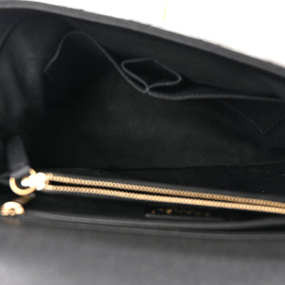 Chanel Caviar Lizard Embossed Quilted Medium Coco Handle Flap Black 5 of 11