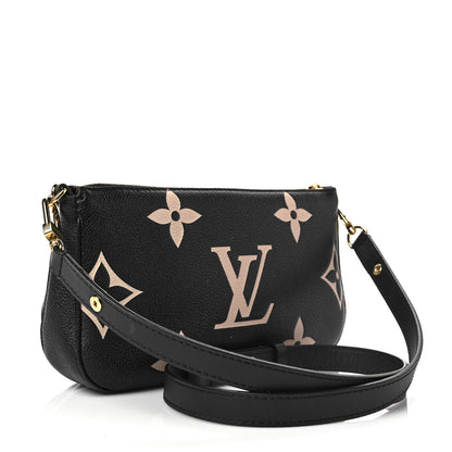 Louis Vuitton Empreinte Monogram Giant Multi Pochette Accessories Black Beige 2 of 6