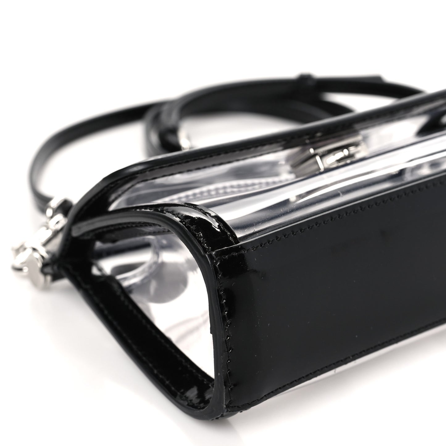 PVC Small Miss Sicily Satchel Transparent Black