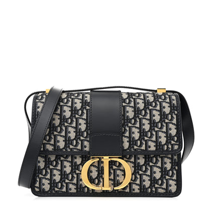 Christian Dior Oblique 30 Montaigne Flap Bag Blue 1 of 10