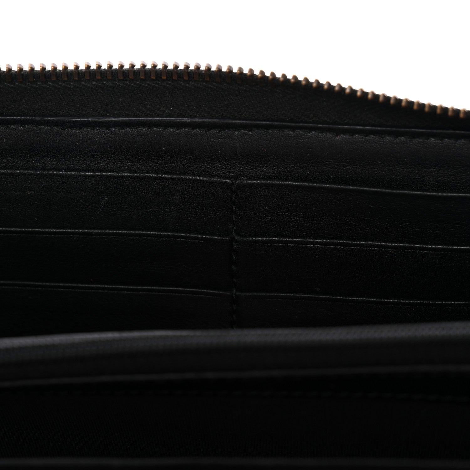 Gucci Calfskin Matelasse GucciGhost GG Marmont Zip Around Wallet Black New Acquamarine 12 of 13