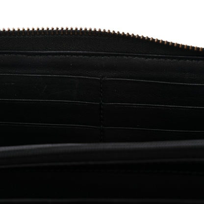 Gucci Calfskin Matelasse GucciGhost GG Marmont Zip Around Wallet Black New Acquamarine 12 of 13