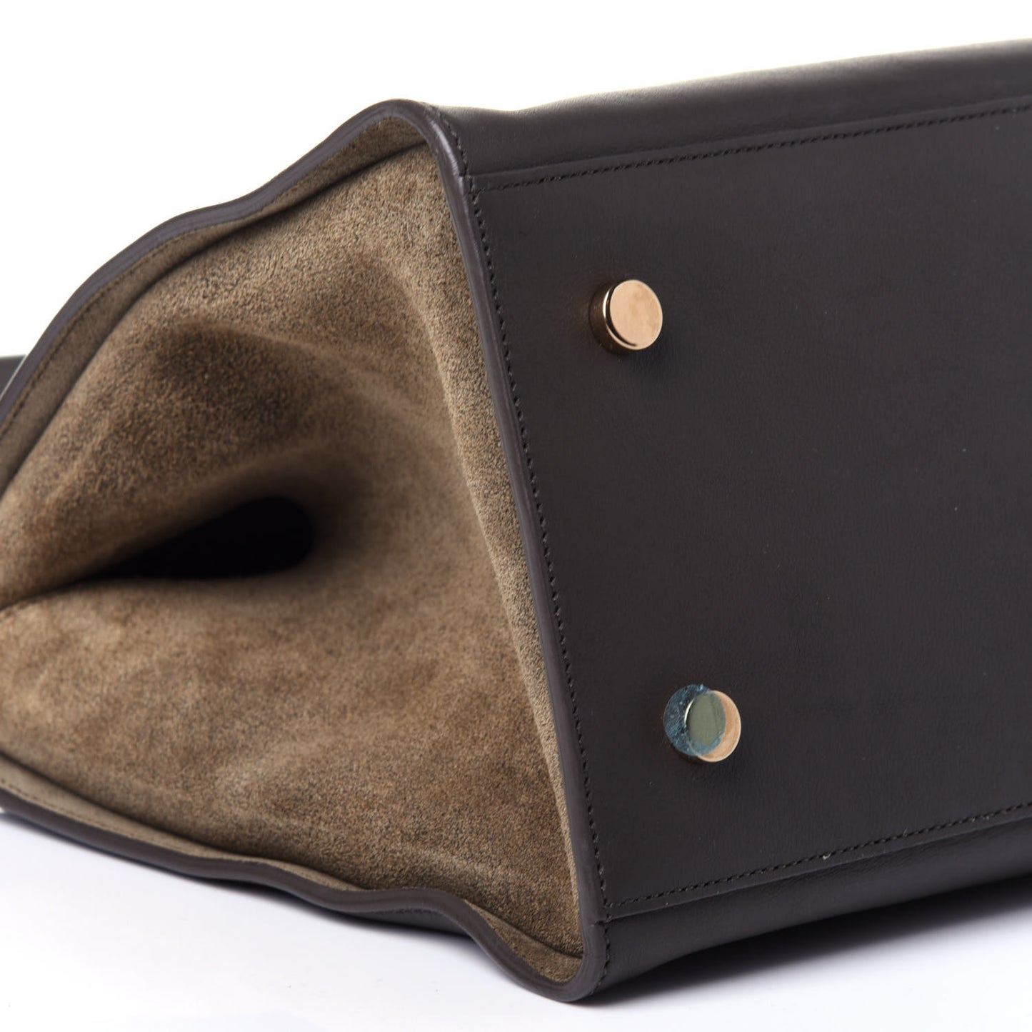 Calfskin Suede Small Monogram Downtown Cabas Earth