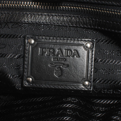 Prada Soft Calf Pleated Hobo Nero Black 7 of 9