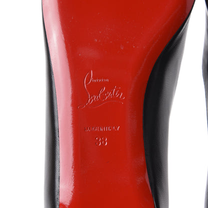 Christian Louboutin Kid Bareta Flats 38 Black Silver 9 of 10