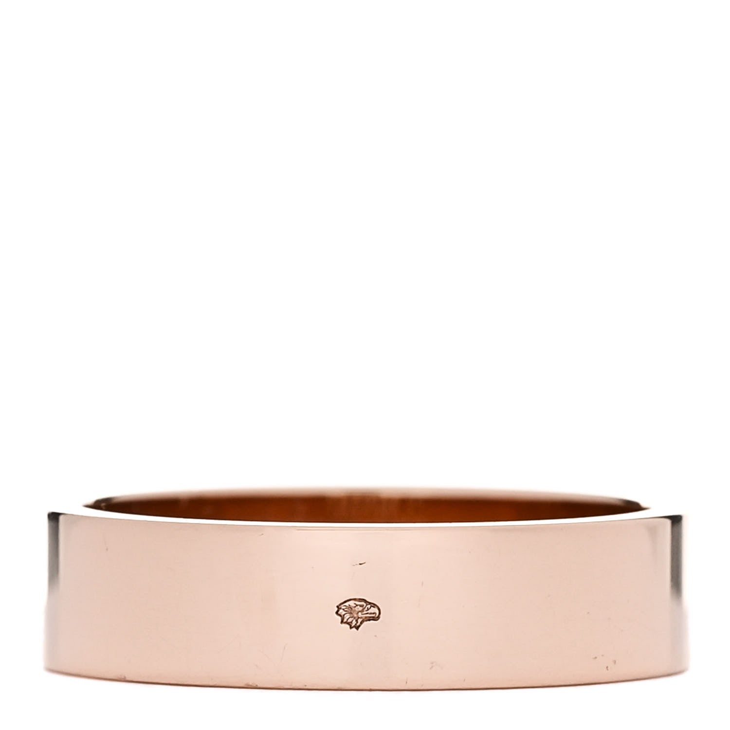 Hermes 18K Rose Gold Diamond PM Kelly Ring 54 7 3 of 4