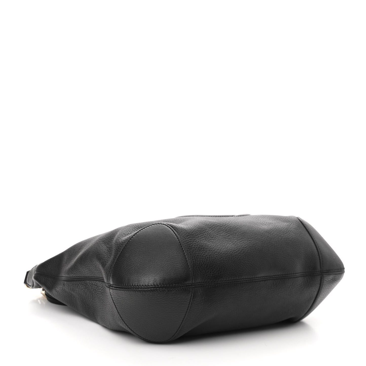 Pebbled Calfskin Medium Soho Chain Hobo Black
