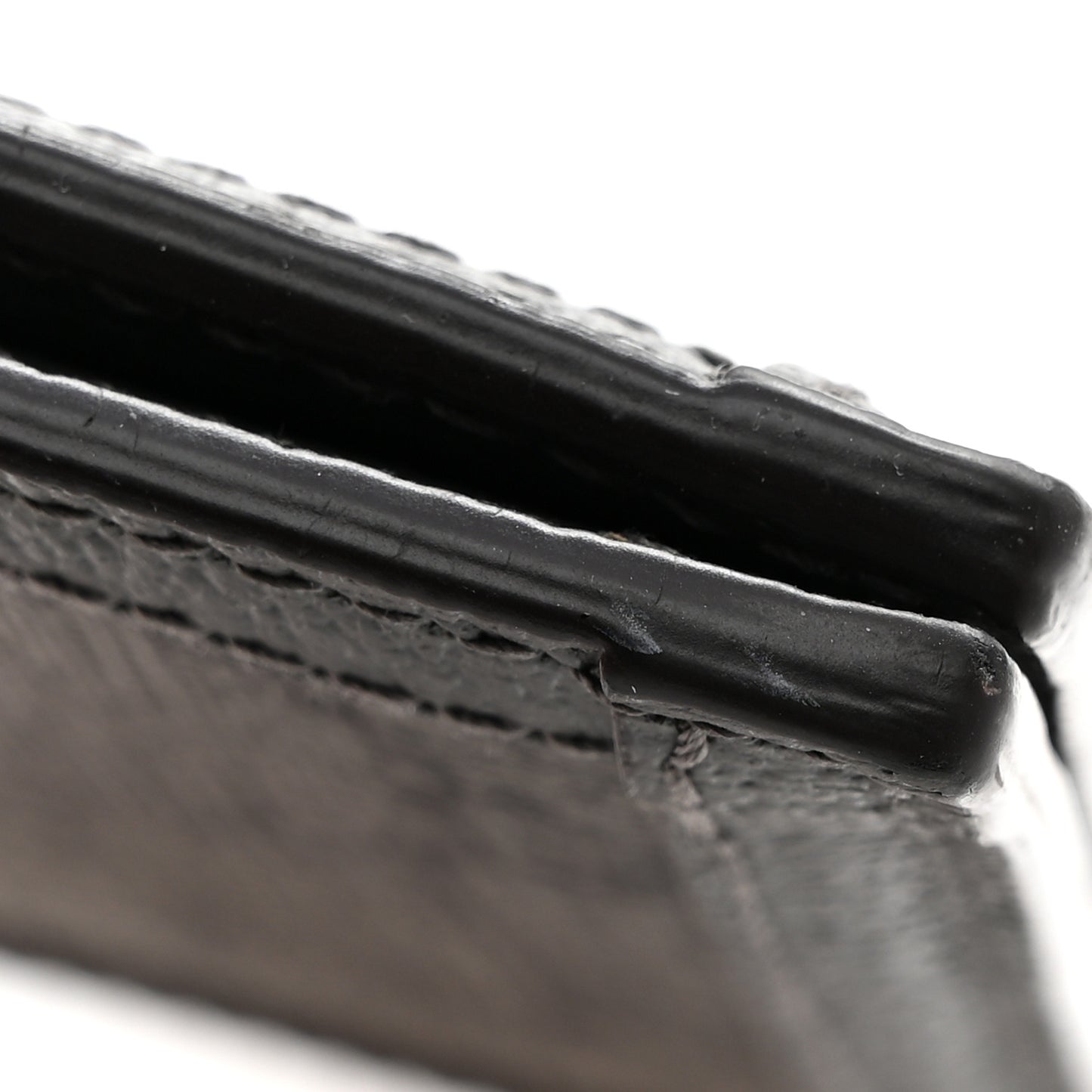 GG Supreme Monogram Textured Dollar Calfskin Ophidia Card Case Grey Black Graphite Grey